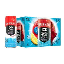 Smirnoff Ice Smirnoff Zero Sugar Red White & Berry Variety Pack - 12pk/12 fl oz Cans