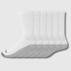 Dickies Men's Big & Tall Dri-Tech Crew Socks 6pk - White 12-15