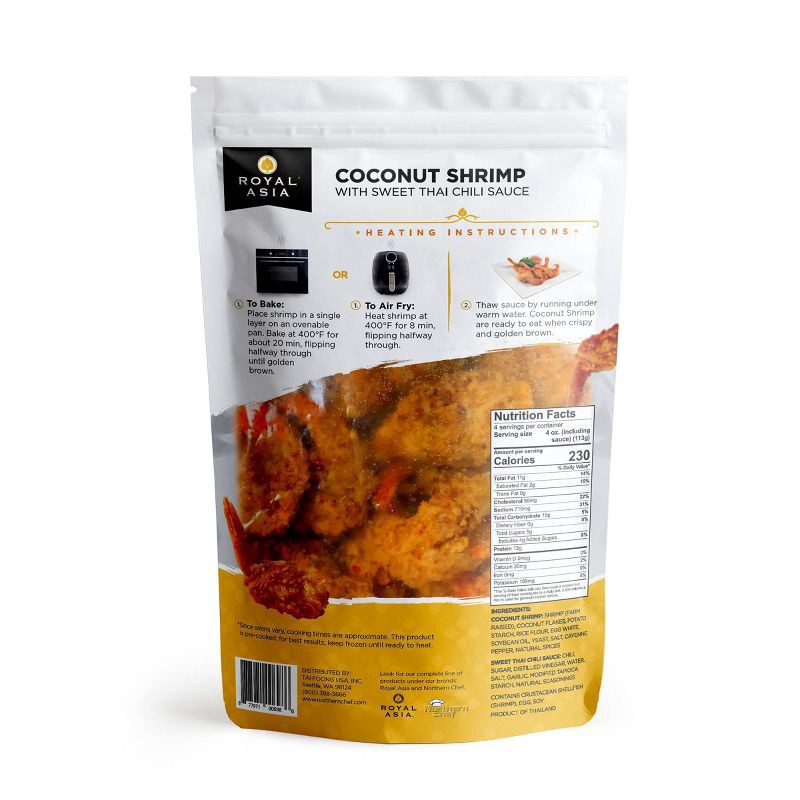 slide 3 of 4, Royal Asia Gluten Free Coconut Shrimp with Sweet Thai Chili Sauce - Frozen - 16oz, 16 oz