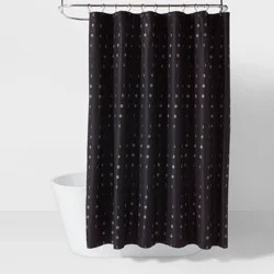 Moon Microfiber Shower Curtain Gray/Black - Room Essentials™: Polyester Bathroom Curtain, Machine Washable