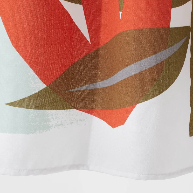 slide 3 of 4, Exploded Graphic Shower Curtain - Room Essentials™: Mid-Century Modern, Recycled Polyester & Cotton, Machine Washable, 1 ct