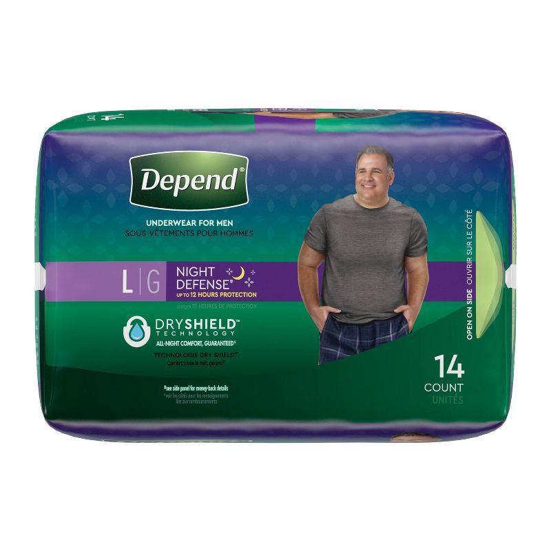 Depend Night Defense Incontinence Disposable Underwear for Men ...