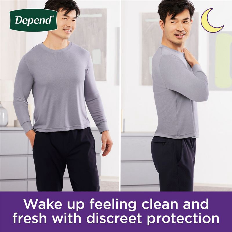 slide 8 of 9, Depend Night Defense Incontinence Disposable Underwear for Men - Overnight Absorbency - S/M - 16ct, 16 ct