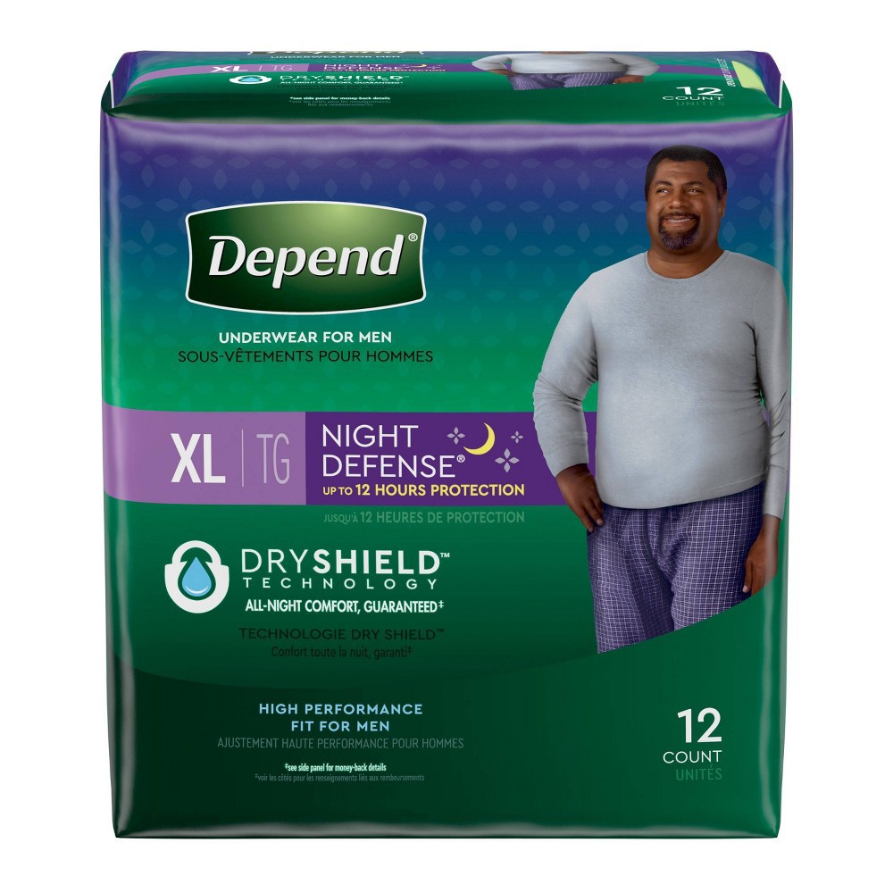 Depend Night Defense Incontinence Fragrance Free Underwear for Men ...