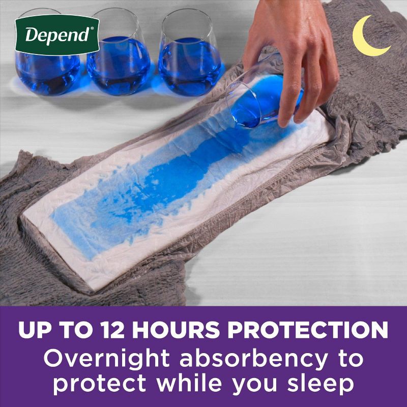 slide 3 of 7, Depend Night Defense Incontinence Disposable Underwear for Men - Overnight Absorbency - XL - 12ct, 12 ct