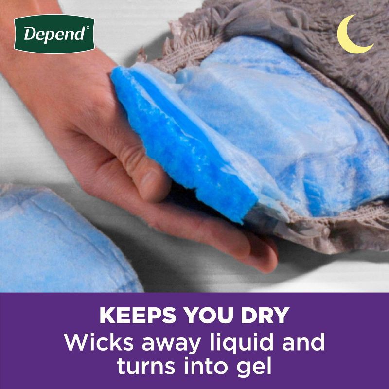 slide 9 of 10, Depend Night Defense Incontinence Disposable Underwear for Men - Overnight Absorbency - XL - 12ct, 12 ct