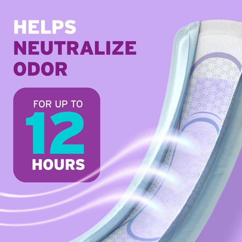 slide 4 of 7, Poise Ultra Thin Incontinence Pads for Women - Moderate Absorbency - 4 Drop - Regular - 60ct, 60 ct