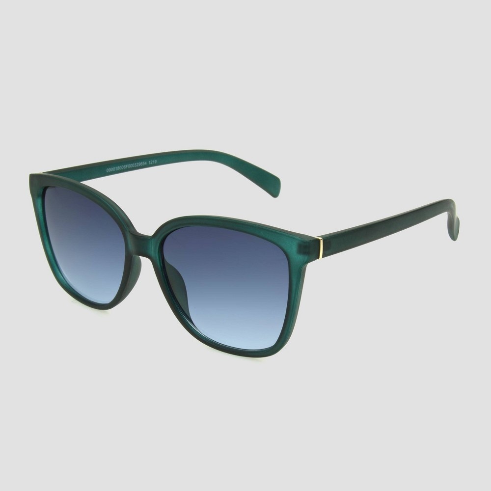 slide 2 of 2, Women's Crystal Square Sunglasses - A New Day Green, 1 ct