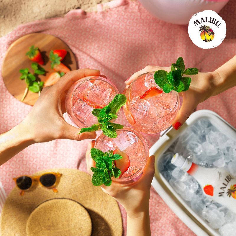 slide 8 of 12, Malibu Strawberry Flavored White Rum - 750ml Bottle, 750 ml