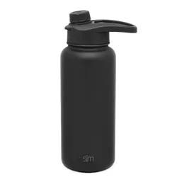 Simple Modern 32oz Black Summit with Chug Lid: Stainless Steel Water Bottle for Cold Beverages, Hand Wash, All Ages