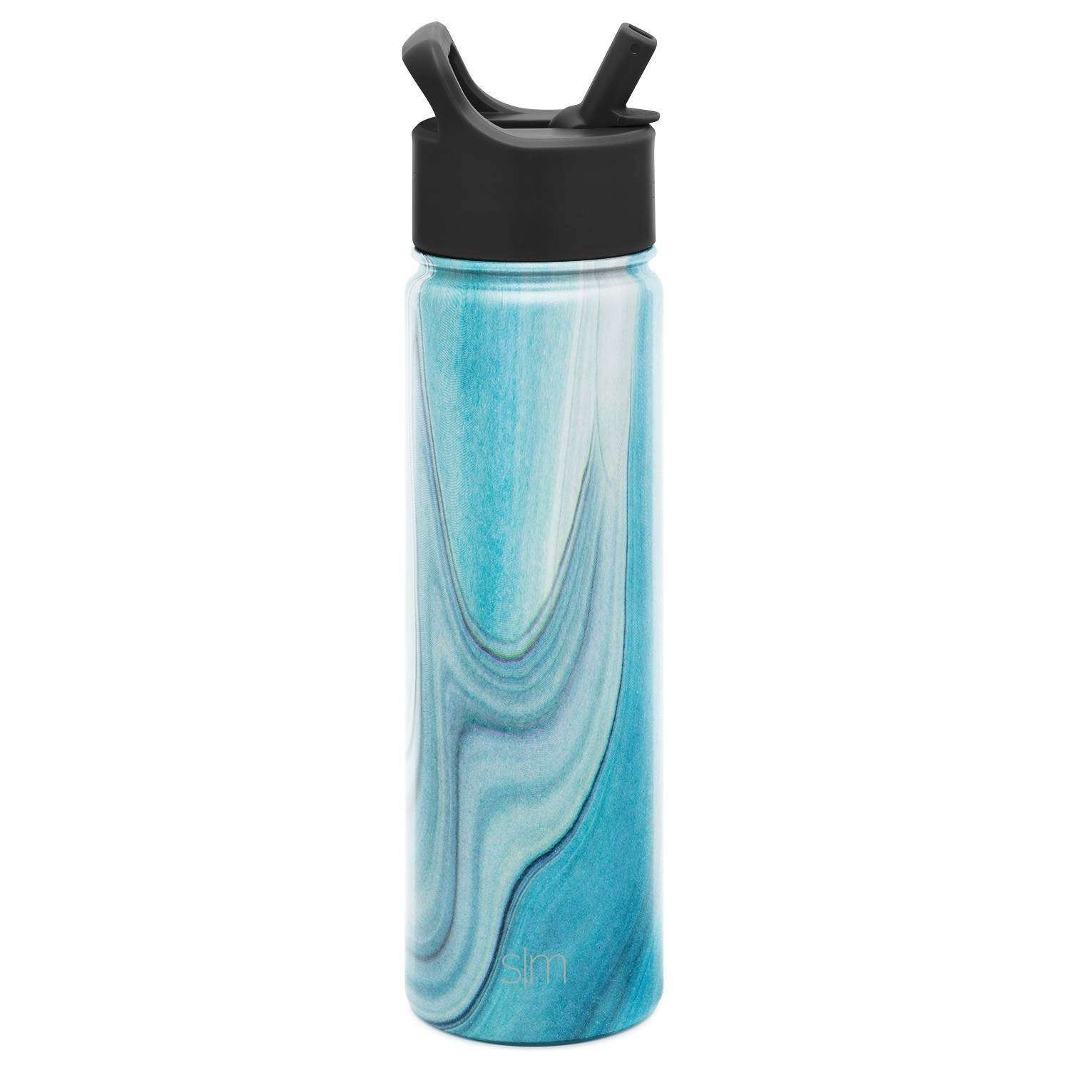 slide 1 of 3, Simple Modern Ocean Quartz Summit with Straw Lid, 22 oz