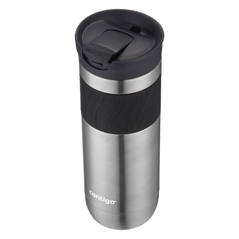 Contigo SNAPSEAL Byron Stainless Steel Travel Mug, 20 oz, Gunmetal AND Contigo  SNAPSEAL Byron Vacuum-Insulated Stainless