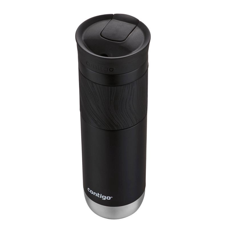 slide 3 of 4, Contigo Byron 2.0 24oz Stainless Steel Travel Mug with SNAPSEAL Lid and Grip Licorice: Insulated Coffee Cup for Travel, 24 oz