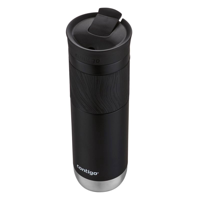 slide 4 of 4, Contigo Byron 2.0 24oz Stainless Steel Travel Mug with SNAPSEAL Lid and Grip Licorice: Insulated Coffee Cup for Travel, 24 oz