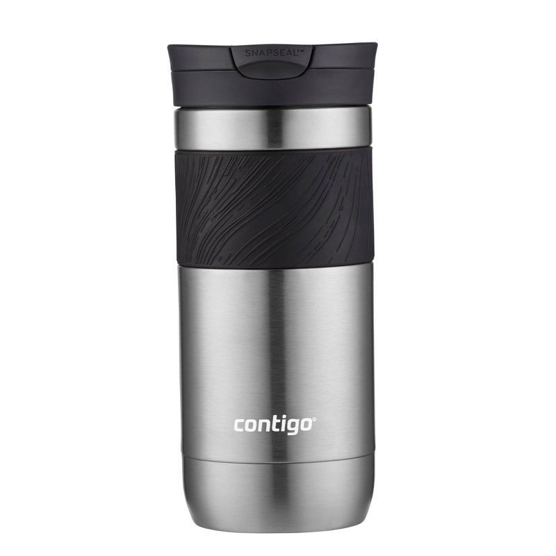 slide 1 of 3, Contigo Byron 2.0 16oz Stainless Steel Travel Mug with SNAPSEAL Lid and Grip Gunmetal, 16 oz