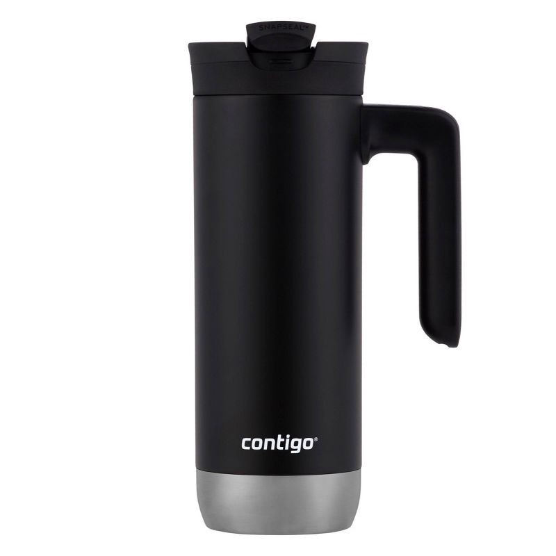 slide 2 of 6, Contigo 20oz Snapseal Insulated Stainless Steel Travel Mug with Handle Licorice, 20 oz