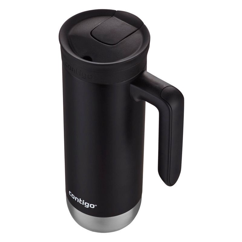 slide 3 of 6, Contigo 20oz Snapseal Insulated Stainless Steel Travel Mug with Handle Licorice, 20 oz