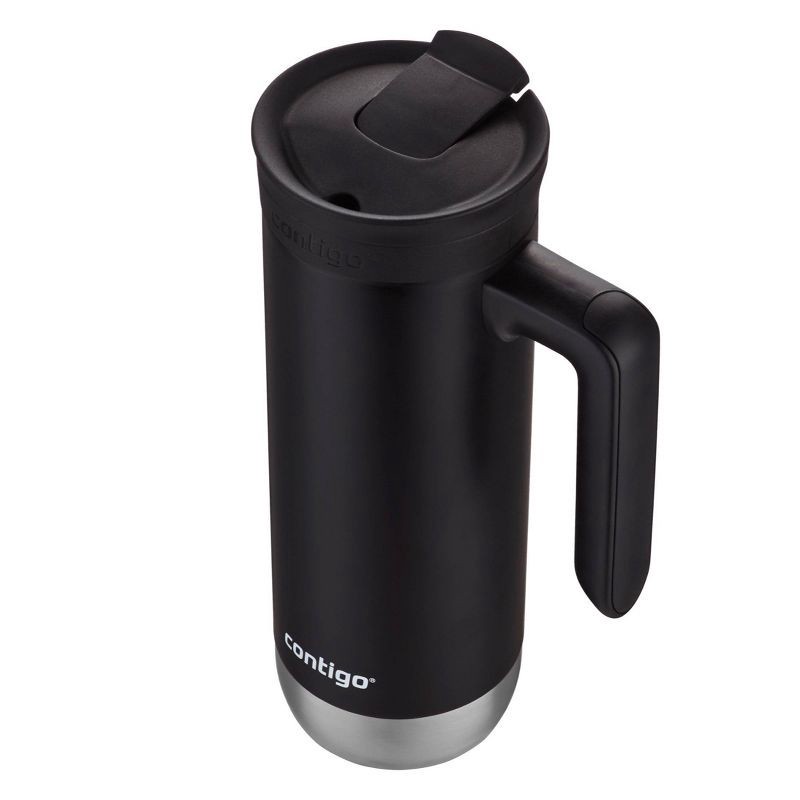 slide 4 of 6, Contigo 20oz Snapseal Insulated Stainless Steel Travel Mug with Handle Licorice, 20 oz