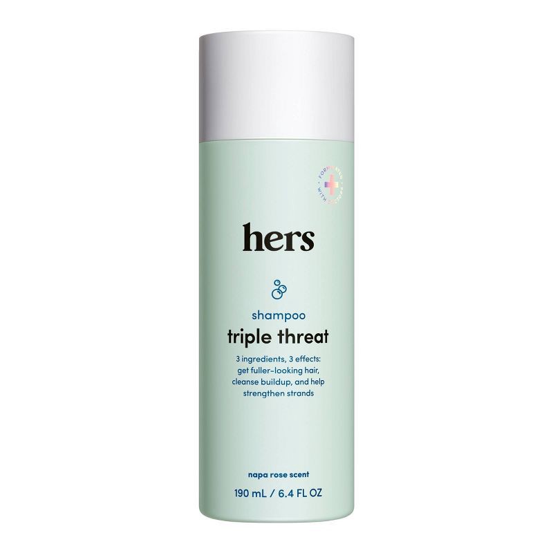 slide 1 of 4, hers Triple Threat Shampoo Thickening & Moisturizing Hair Defense Shampoo - 6.4 fl oz, 6.4 fl oz
