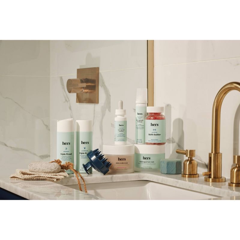 slide 3 of 4, hers Minoxidil 2% Extra Strength Topical Hair Regrowth Solution for Women - 2 fl oz, 2 fl oz