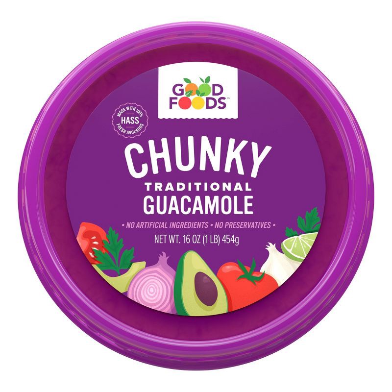 slide 1 of 1, Good Foods Chunky Traditional Guacamole - 16oz, 16 oz