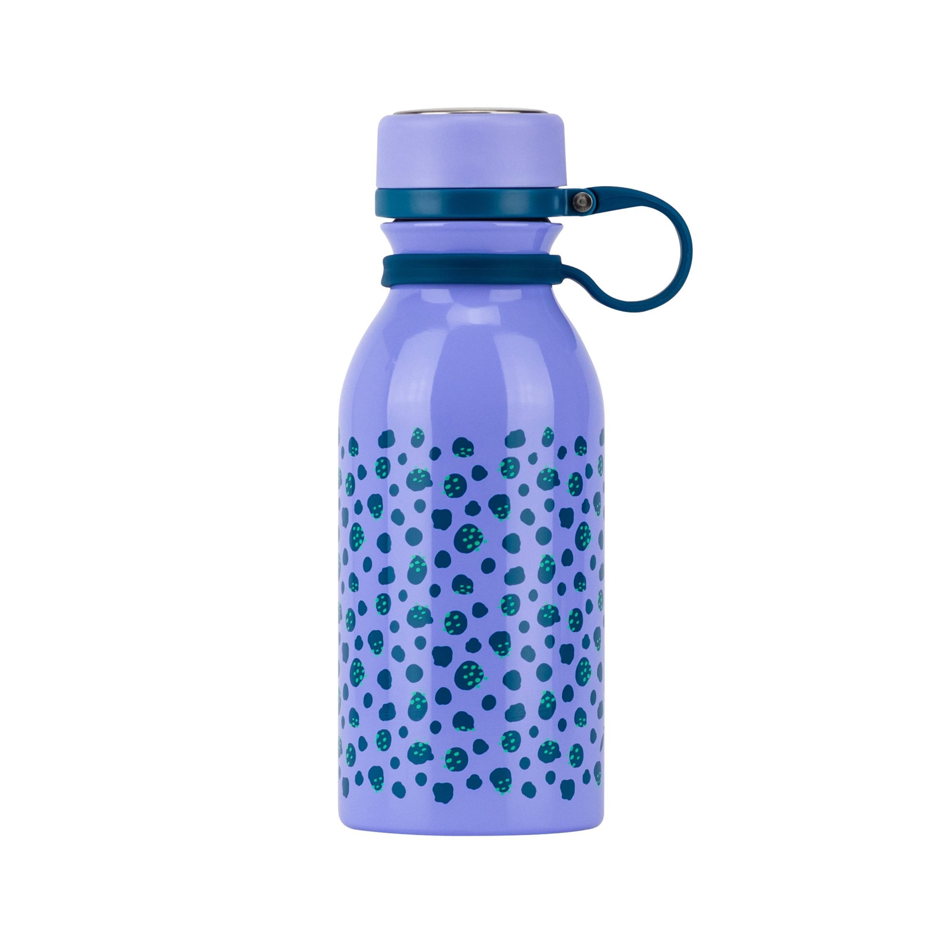 slide 1 of 4, Reduce Stainless Steel Spotted Print Hydro Pro Bottle Purple, 14 oz