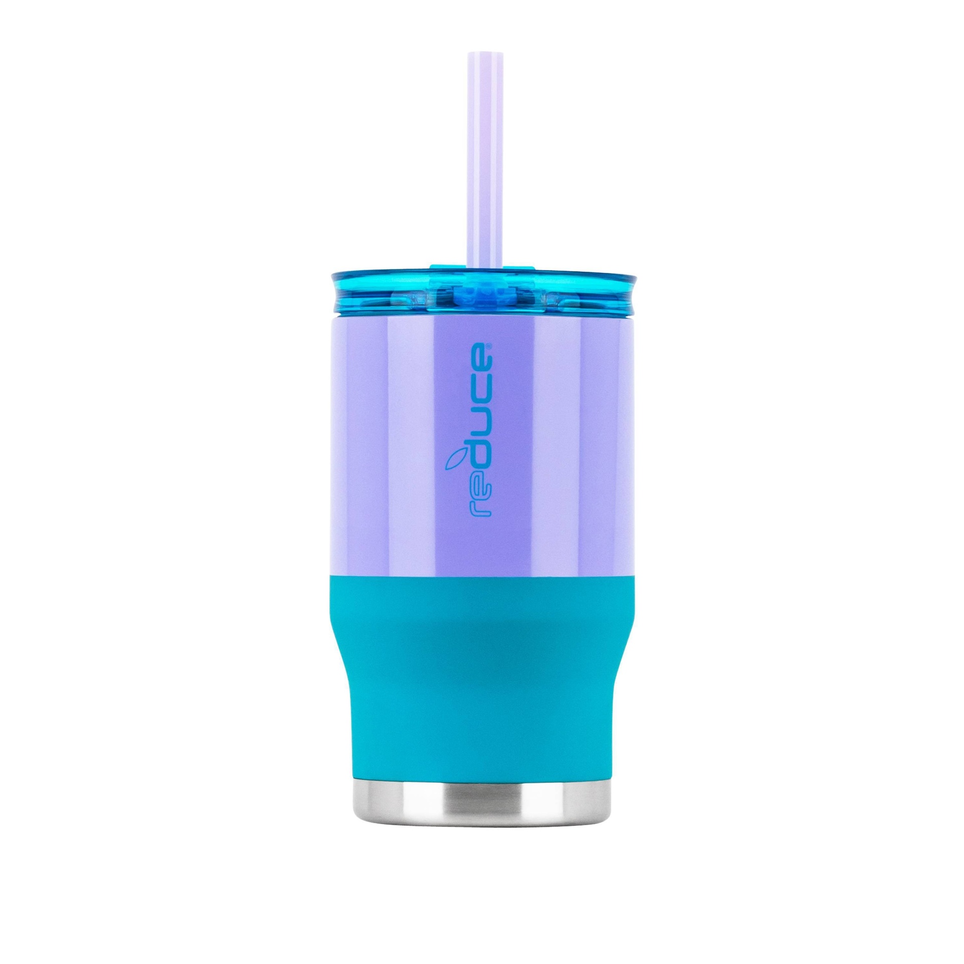 slide 1 of 8, Reduce 14oz Stainless Steel Mermaid Coldee Tumbler Purple, 1 ct