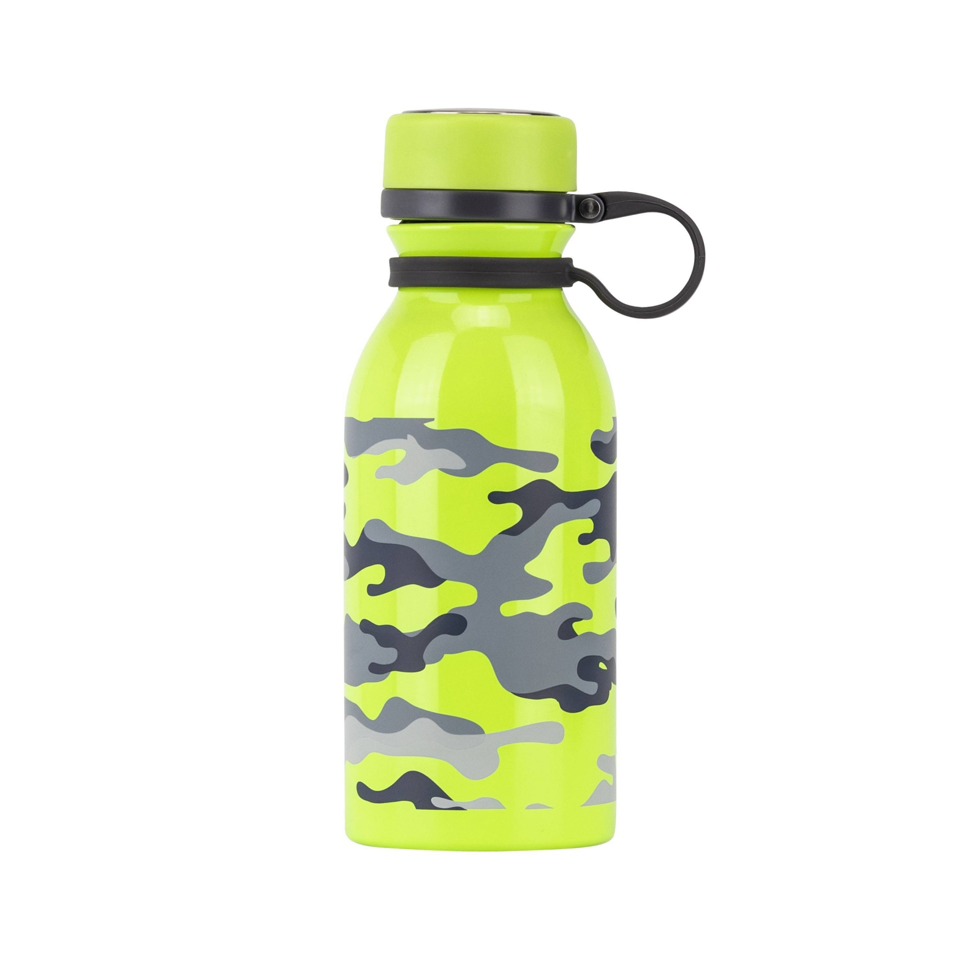 slide 1 of 4, Reduce 14oz Stainless Steel Camo Print Hydro Pro Bottle Green, 1 ct