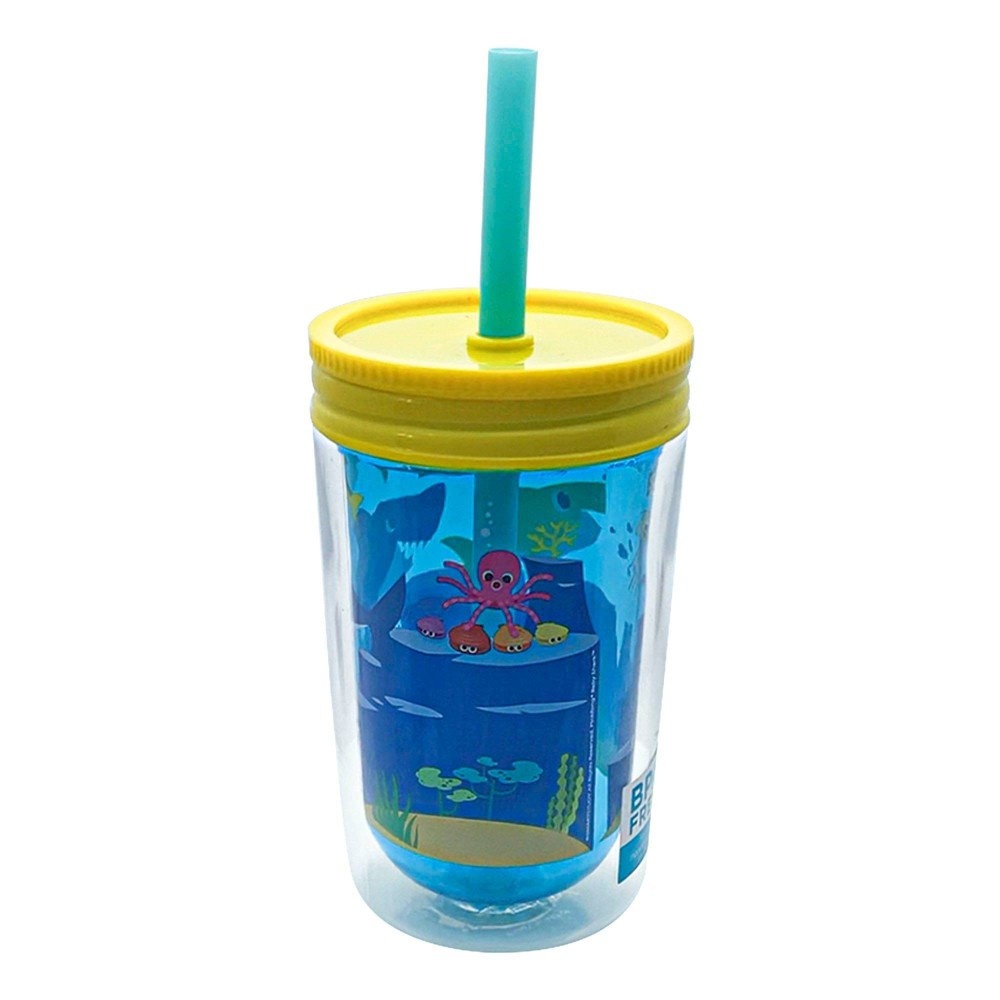 slide 4 of 4, Pinkfong Baby Shark Plastic Tumbler with Lid and Straw, 12.5 oz