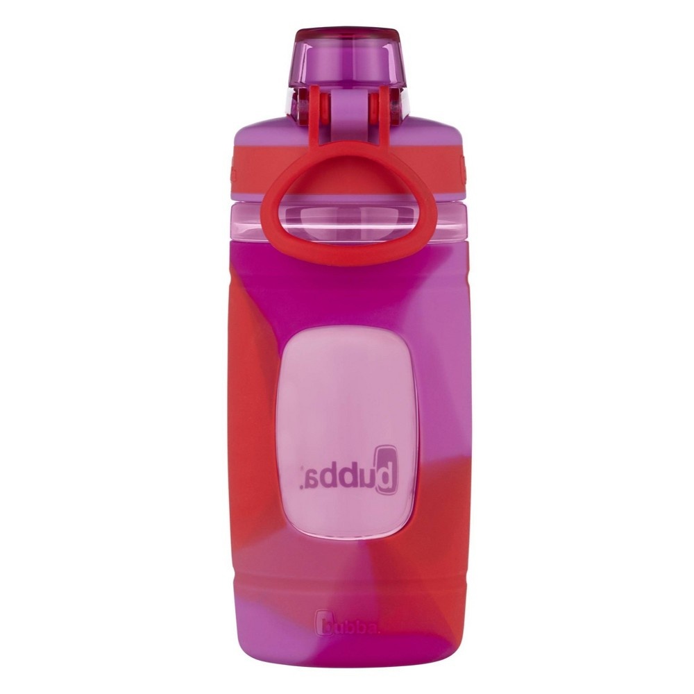 slide 2 of 5, Bubba 16oz Flo Plastic Kids Water Bottle with Silicone Sleeve Purple, 1 ct