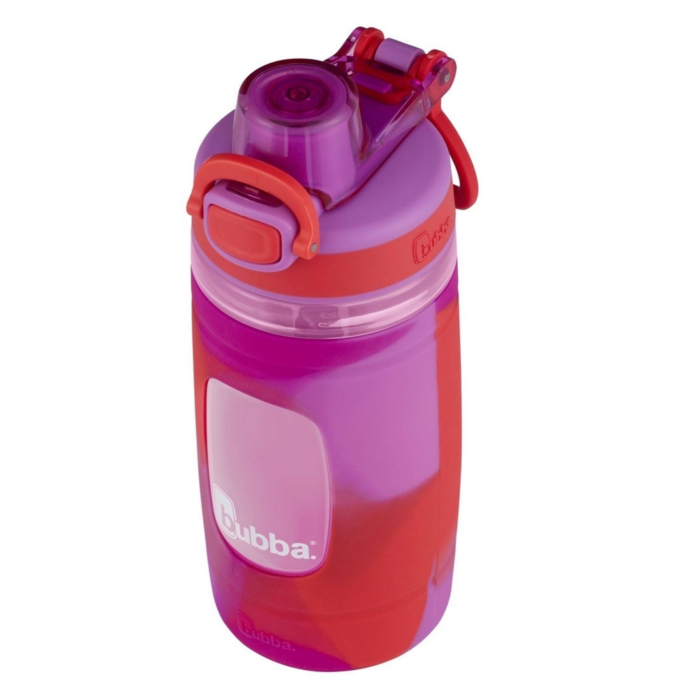 slide 3 of 5, Bubba 16oz Flo Plastic Kids Water Bottle with Silicone Sleeve Purple, 1 ct