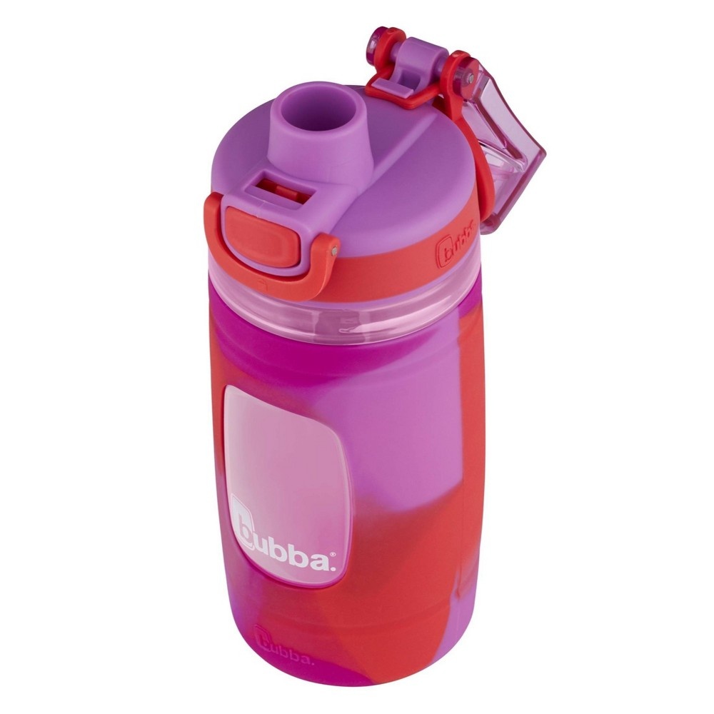 slide 4 of 5, Bubba 16oz Flo Plastic Kids Water Bottle with Silicone Sleeve Purple, 1 ct