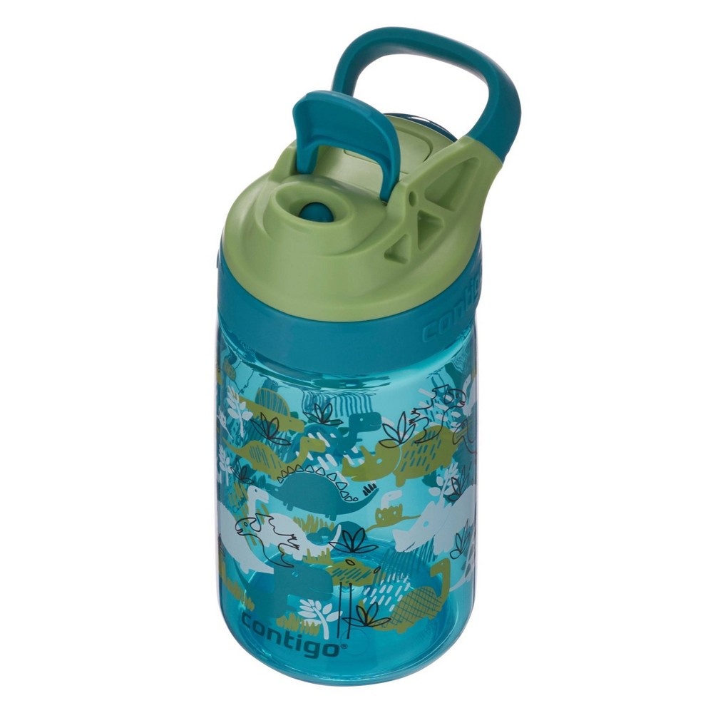 slide 4 of 4, Contigo Plastic Kids Autoseal Gizmo Water Bottle Green, 14 oz