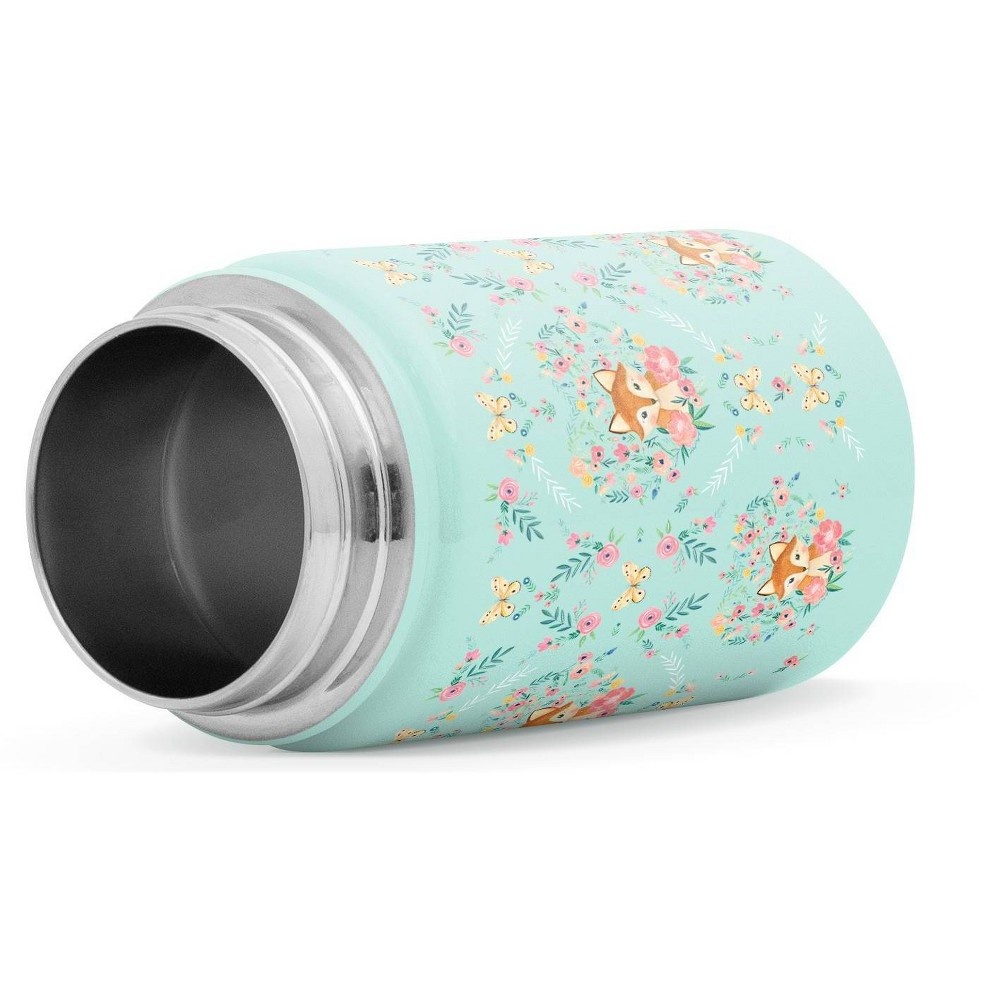 slide 2 of 3, Simple Modern Stainless Steel Fox and Flowers Summit Water Bottle with Sippy Lid, 10 oz