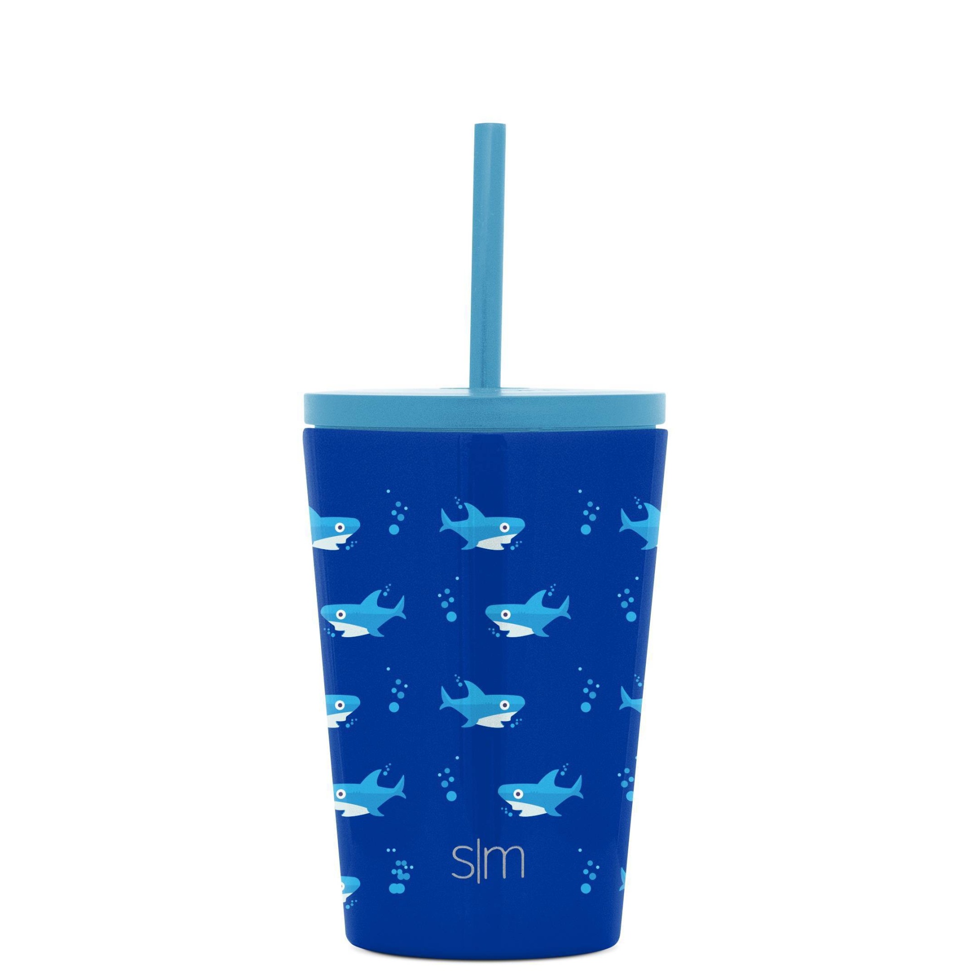 slide 1 of 3, Simple Modern 12oz Stainless Steel Sharks Classic Kids Tumbler with Straw, 1 ct