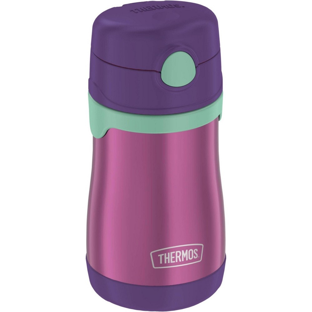 slide 2 of 5, Thermos 10oz Stainless Steel Straw Bottle Purple, 10 oz