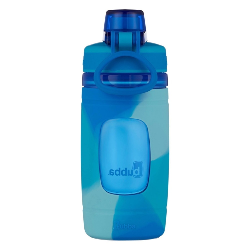 slide 2 of 5, Bubba 16oz Flo Plastic Kids Water Bottle with Silicone Sleeve Blue, 1 ct