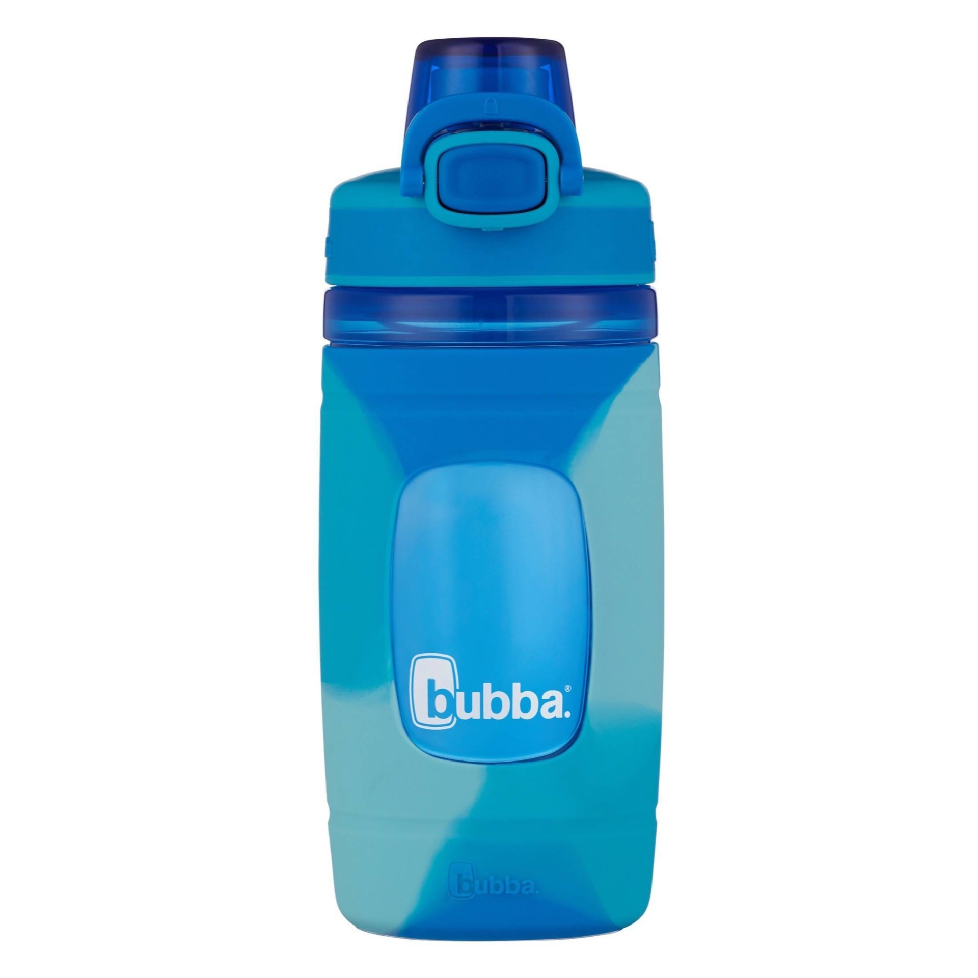slide 1 of 5, Bubba 16oz Flo Plastic Kids Water Bottle with Silicone Sleeve Blue, 1 ct