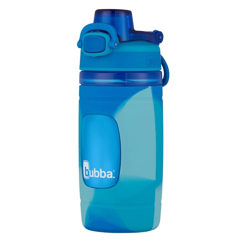 slide 5 of 5, Bubba 16oz Flo Plastic Kids Water Bottle with Silicone Sleeve Blue, 1 ct