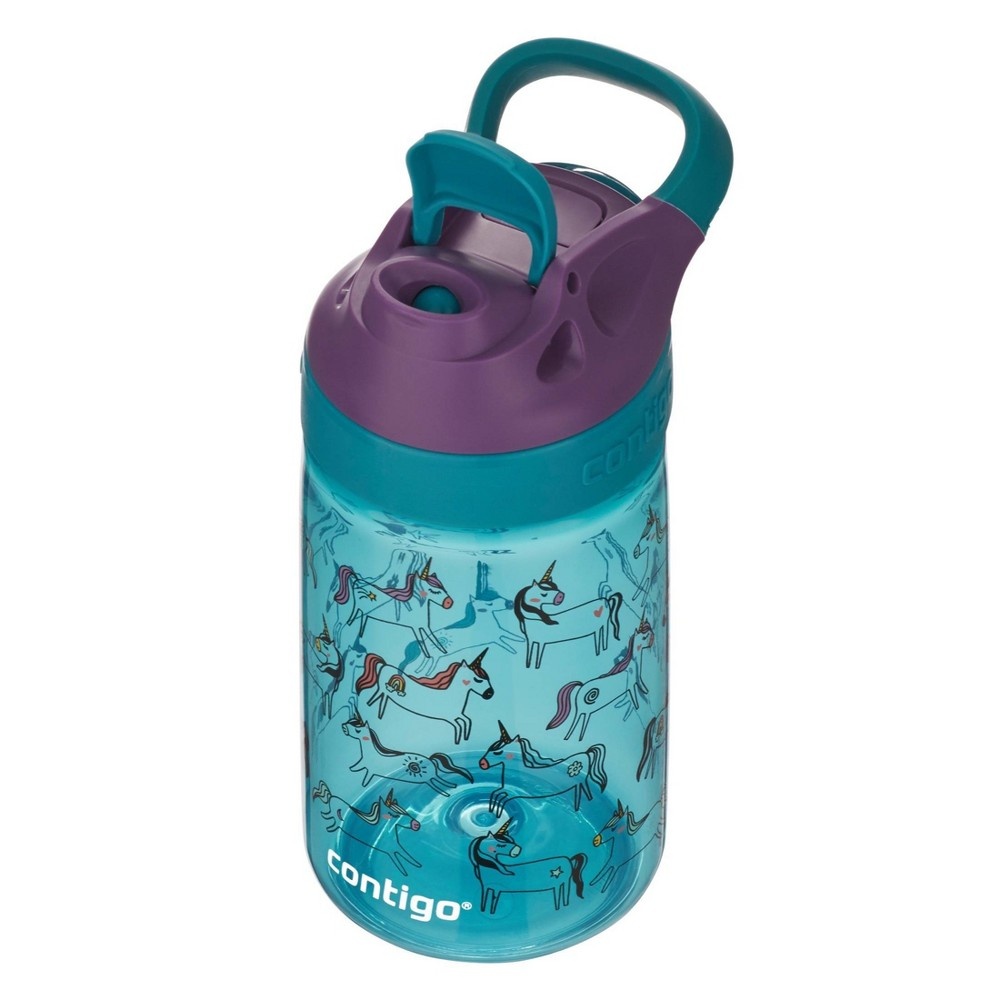 slide 4 of 4, Contigo Plastic Kids Autoseal Gizmo Water Bottle Purple, 14 oz