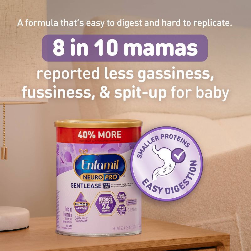 slide 2 of 11, Enfamil NeuroPro Gentlease Powder Infant Formula - 27.4oz, 27.4 oz