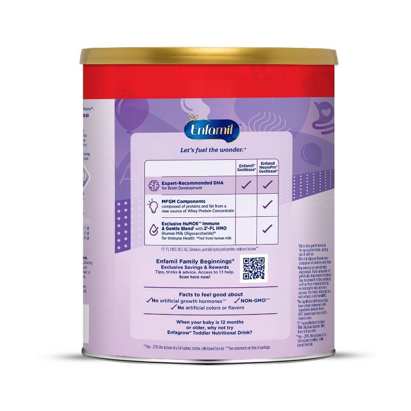 slide 11 of 11, Enfamil NeuroPro Gentlease Powder Infant Formula - 27.4oz, 27.4 oz
