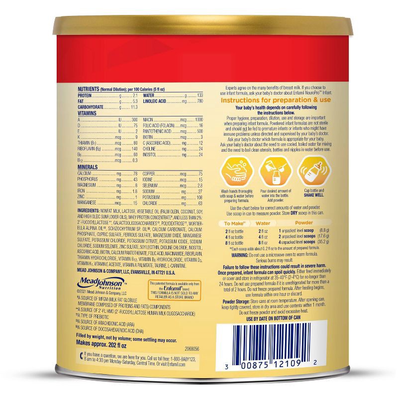 slide 11 of 11, Enfamil NeuroPro Powder Infant Formula - 28.3oz, 28.3 oz
