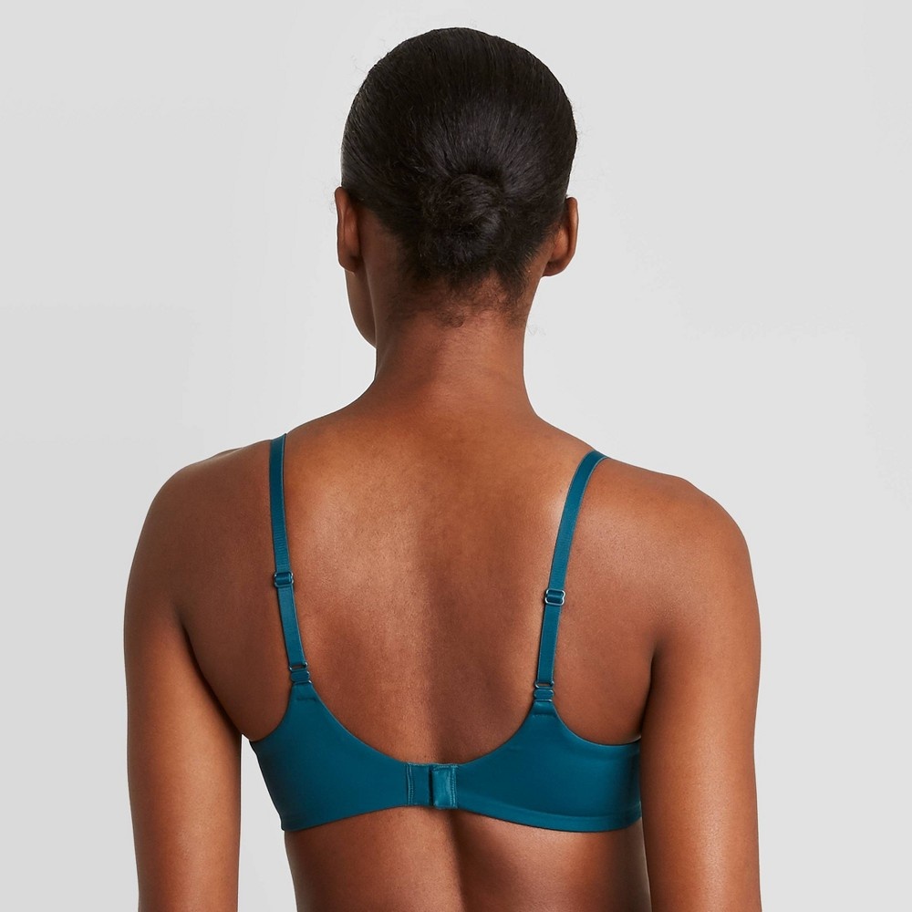 slide 2 of 3, Women's Icon Full Coverage Lightly Lined Bra with Lace - Auden Teal 34B, 1 ct