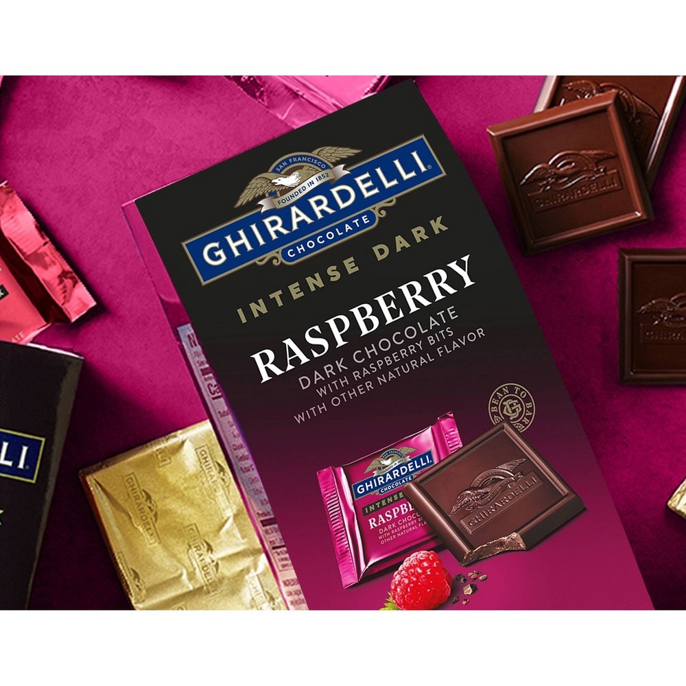slide 3 of 5, Ghirardelli Intense Dark Chocolate Raspberry Radiance Squares - 4.8oz, 4.8 oz