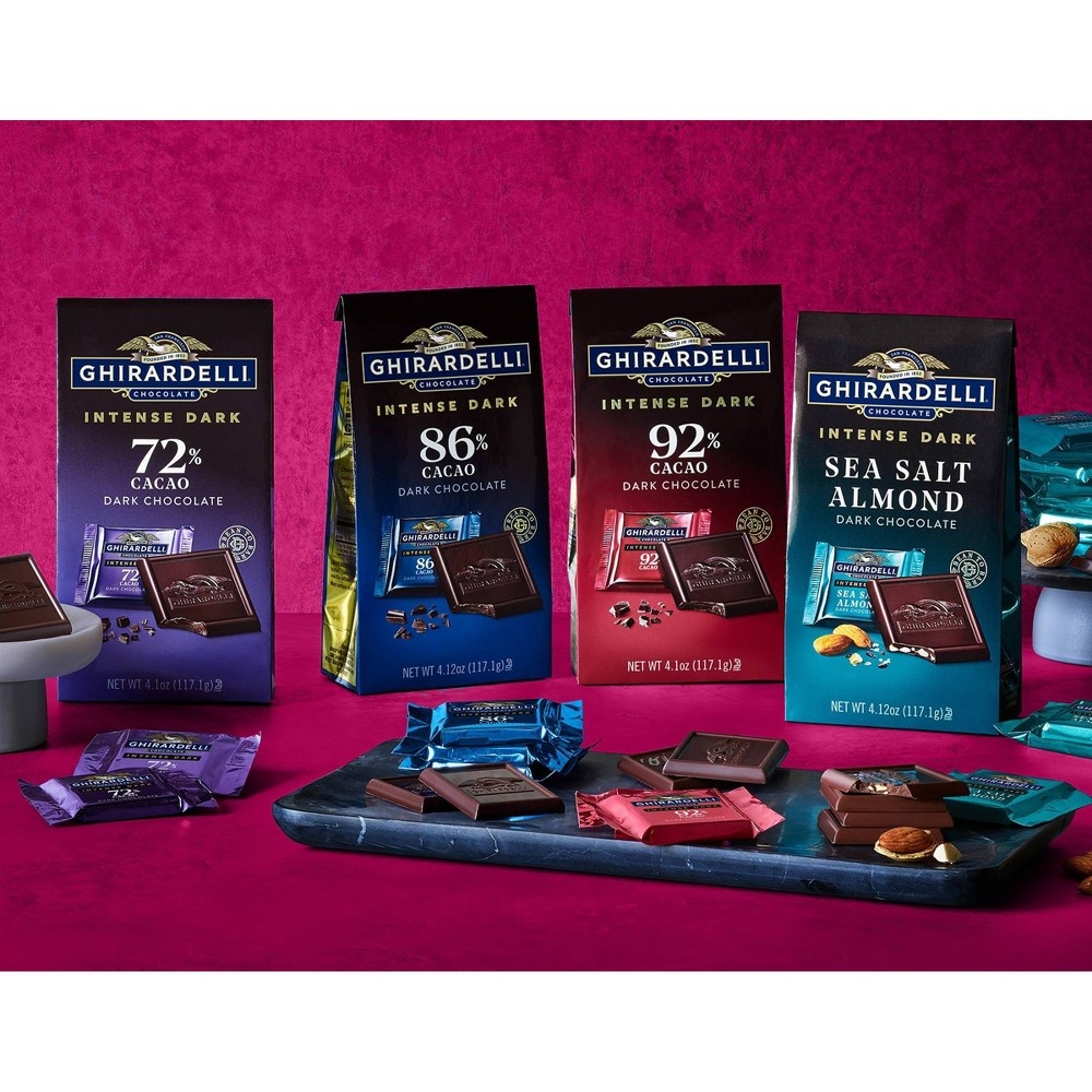 slide 5 of 5, Ghirardelli Intense Dark Chocolate Raspberry Radiance Squares - 4.8oz, 4.8 oz