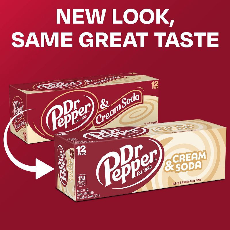 slide 2 of 14, Dr Pepper Cream Soda - 12pk/12 fl oz Cans, 12 ct; 12 fl oz