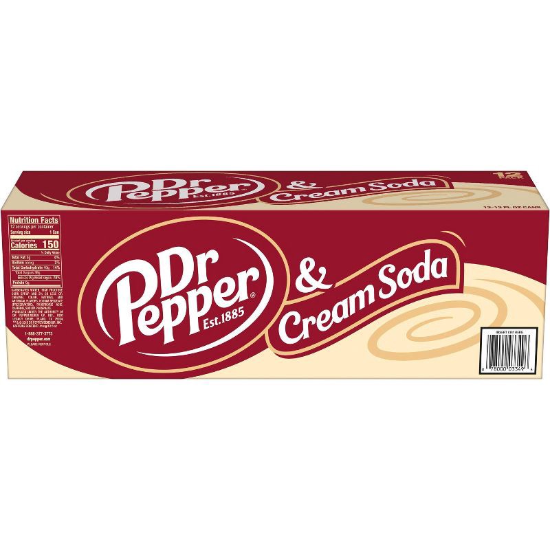 slide 13 of 14, Dr Pepper Cream Soda - 12pk/12 fl oz Cans, 12 ct; 12 fl oz