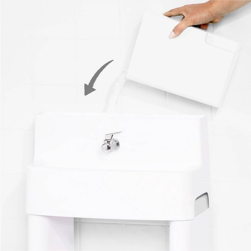 slide 4 of 10, Delta Children PerfectSize 3-in-1 Convertible Sink, Step Stool and Bath Toy for Toddlers/Kids' Perfect For Potty Training - White/Gray, 1 ct