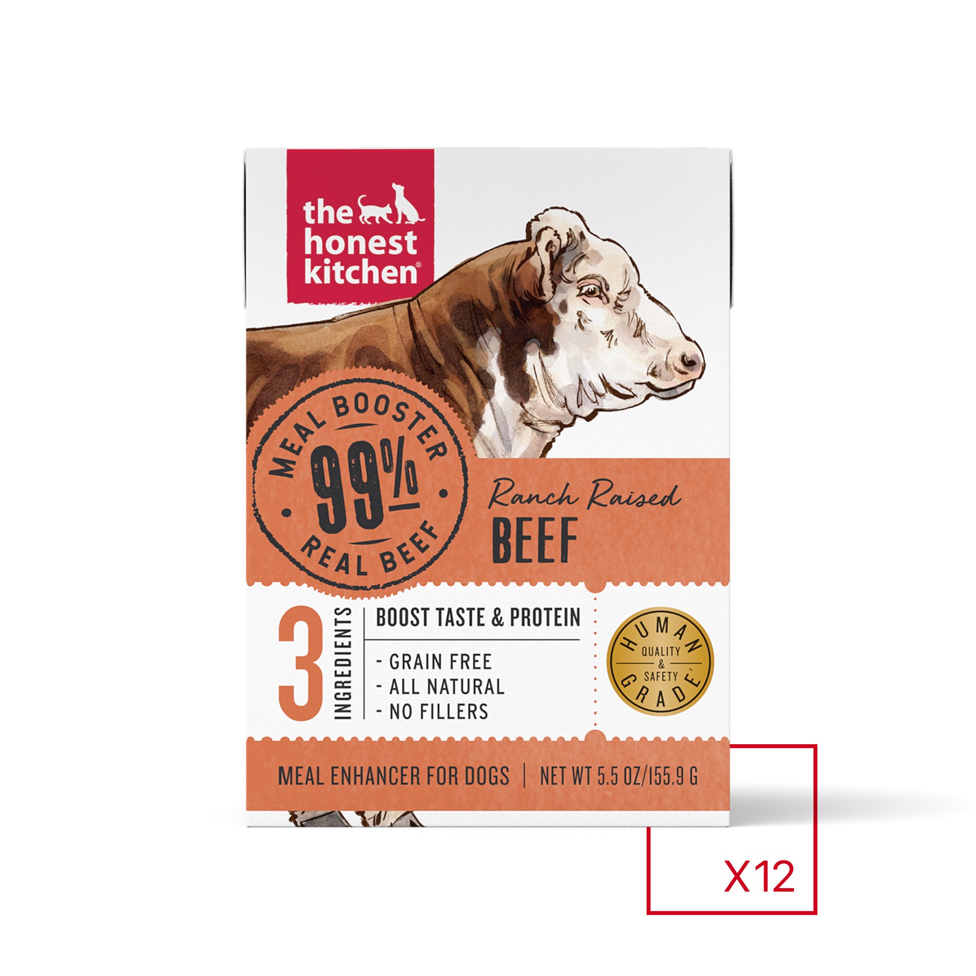 slide 6 of 8, The Honest Kitchen Meal Booster: 99% Meal Booster: 99% Beef Dog Food Topper, 5.5 oz x1, 5.5 oz